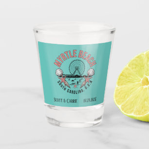 Verre A Shot Myrtle Beach Retro Vignette Personnalisé