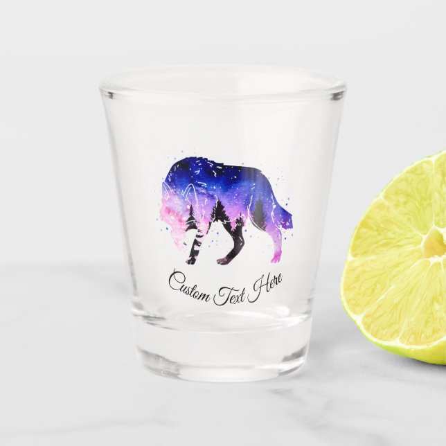 Verre A Shot Mystical Wolf Spirit Animal Personnalisé (Devant)