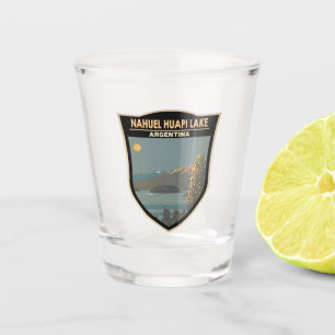 Verre A Shot Nahuel Huapi Lake Argentina Travel Art Vintage