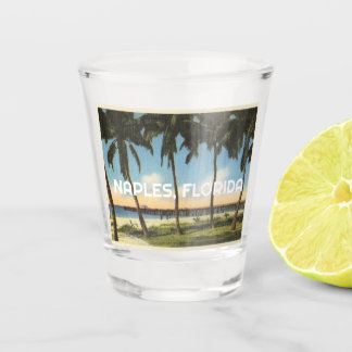 Verre A Shot Naples vintage, vue sur le golfe de Floride