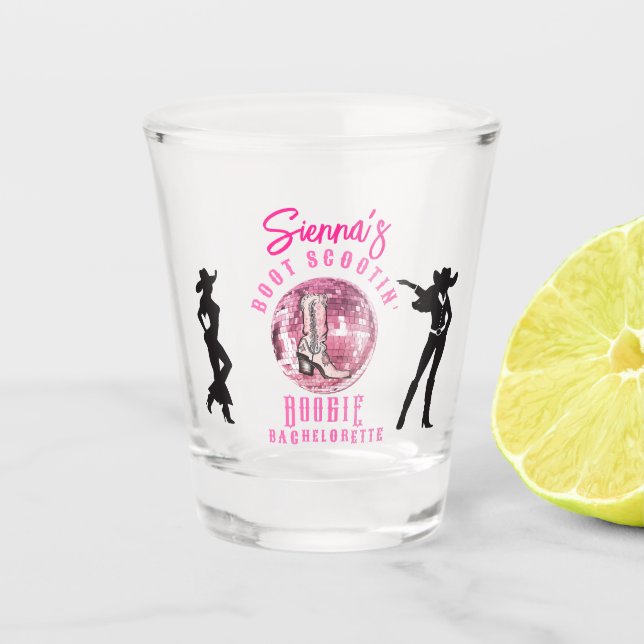 Verre A Shot Nashville Cowgirl Disco Rodeo Bachelorette Week-en (Devant)