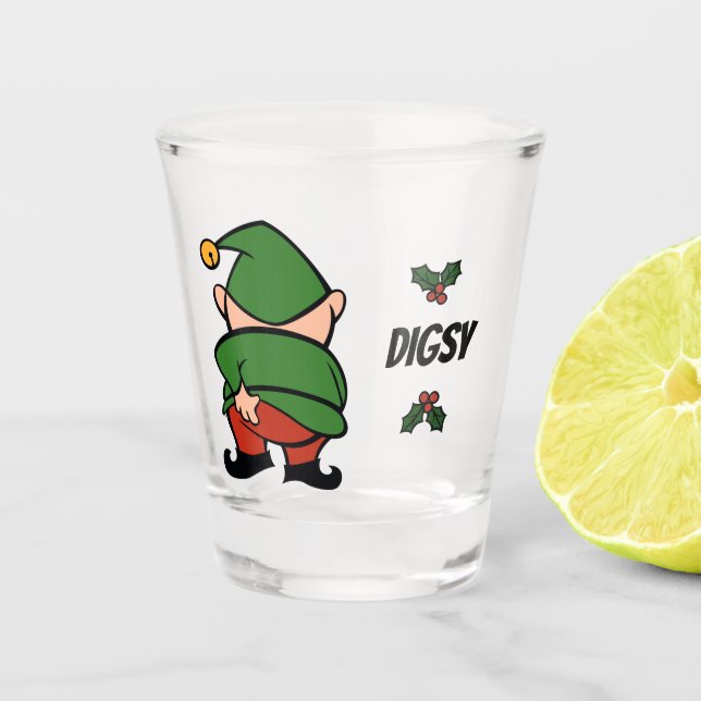 Verre A Shot Naughty Elves Itch Christmas Shot Glass (Devant)