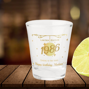 Verre A Shot Née en 1986 Vaisselle de bar pour boissons de fête