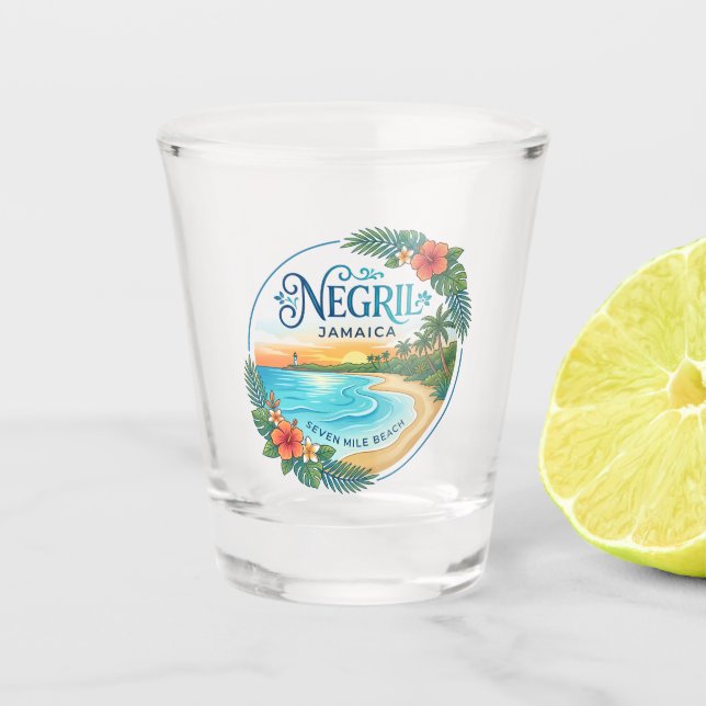 Verre A Shot Negril Jamaïque (Devant)