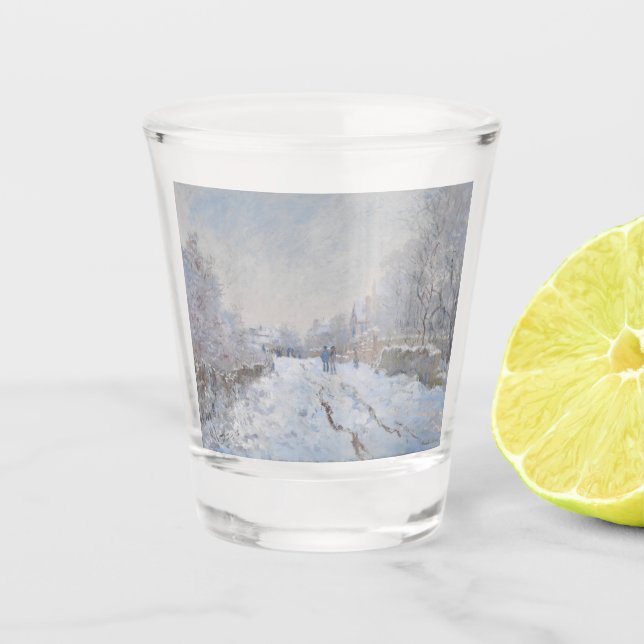 Verre A Shot Neige à Argenteuil (par Claude Monet) (Devant)
