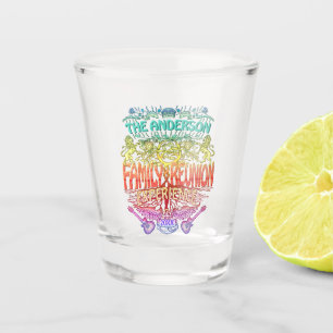 Verre A Shot Néon de logo de concert de bande de la Réunion d
