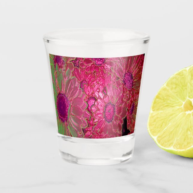 Verre A Shot Neon Floral #1 (Devant)