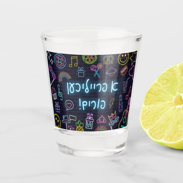Verre A Shot Neon Purim (Devant)