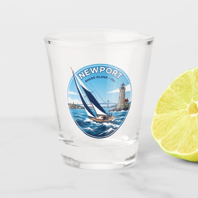 Verre A Shot Newport Rhode Island (Devant)