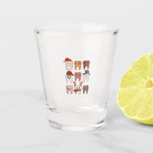Verre A Shot Noël dentaire drôle dentiste vacances
