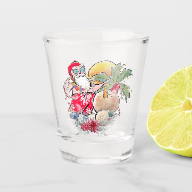 Verre A Shot Noël du Sud | Hot Holly Jolly Santa Claus (Devant)