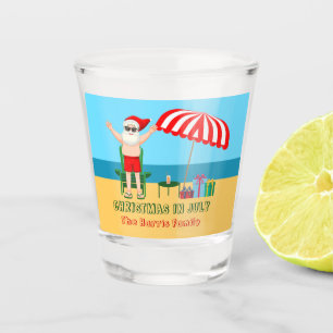 Verre A Shot Noël en juillet Été Fête de la plage de Santa Clau