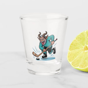 Verre A Shot Noël Joue au Hockey sur Glace Spooky Noël Sport