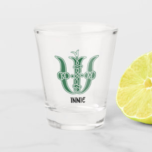Verre A Shot Noeud celtique du 16e siècle Capitale décorative W