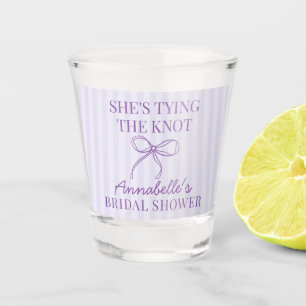 Verre A Shot Nœud en pâte à ruban coquette violet pour cadeau d