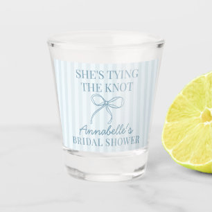 Verre A Shot Nœud pastel de coquette bleue, cadeau de faveur po