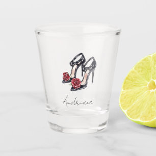 Verre A Shot Noir Bourgogne Rouge Haut talons
