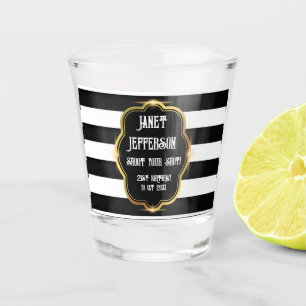 Verre A Shot Noir et blanc