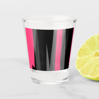 Verre A Shot Noir rose et gris