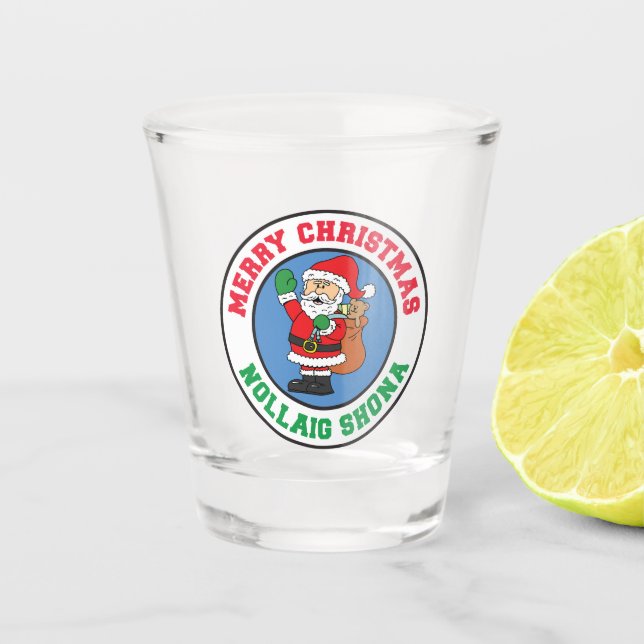 Verre A Shot Nollaig Shona Irish Christmas Santa Shot Glass (Devant)