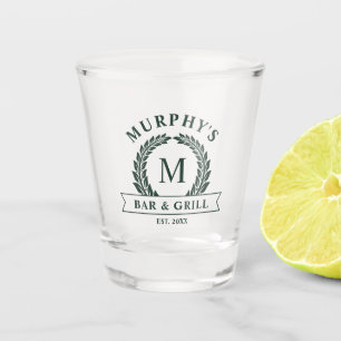 Verre A Shot Nom de famille Monogrammé Initial Home Bar irlanda