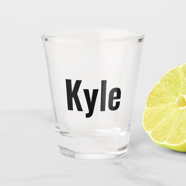 Verre A Shot Nom de Kyle Mens, (Devant)