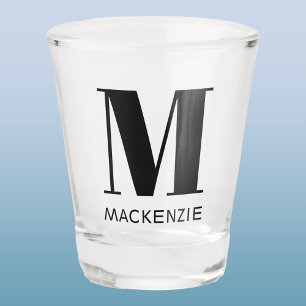 Verre A Shot Nom du monogramme simple