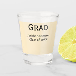 Verre A Shot nom en lettre gras classe de 20XX pastel jaune