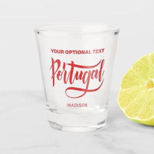 Verre A Shot Nom et texte personnalisés Portugal