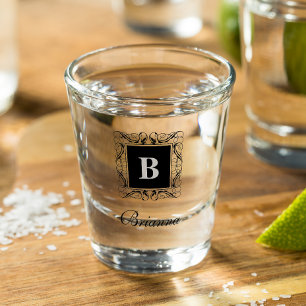 Verre A Shot Nom Monogram Regal Style Shot Glass (Version 2)