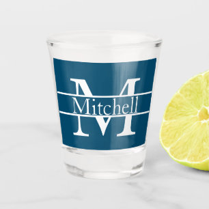 Verre A Shot Nom monogramme simple Personnalisé