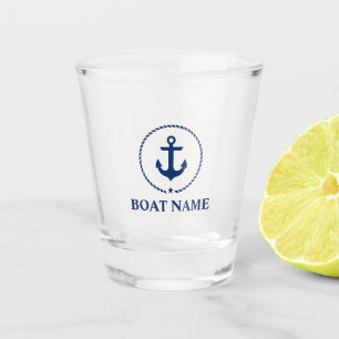 Verre A Shot Nom nautique de bateau d'étoile d'Ancre