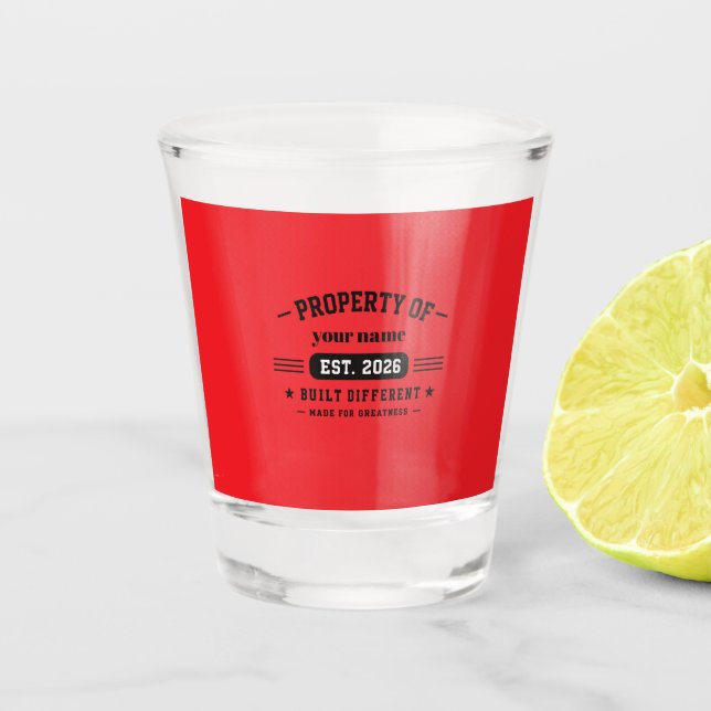 Verre A Shot nom personnalisé (Devant)