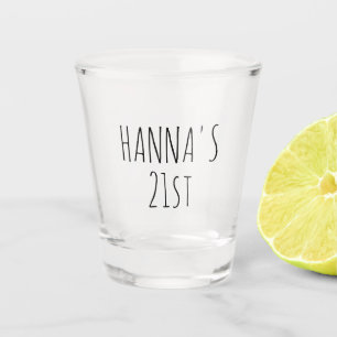 Verre A Shot Nom personnalisé 21e anniversaire
