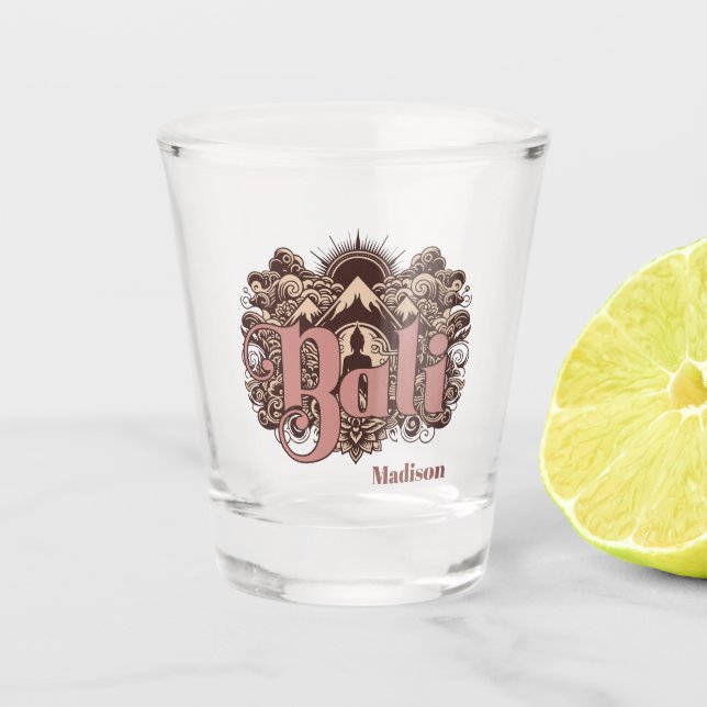 Verre A Shot Nom personnalisé Bali (Devant)
