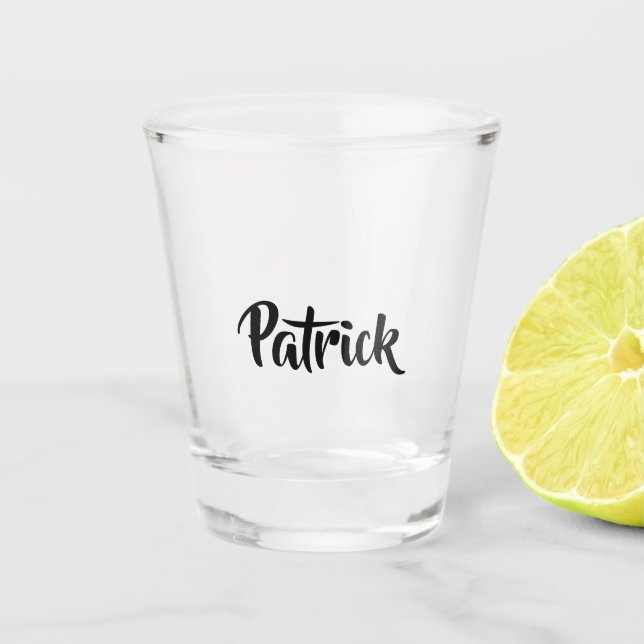 Verre A Shot Nom personnalisé blanc (Devant)