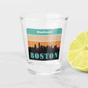 Verre A Shot Nom personnalisé Boston Massachusetts
