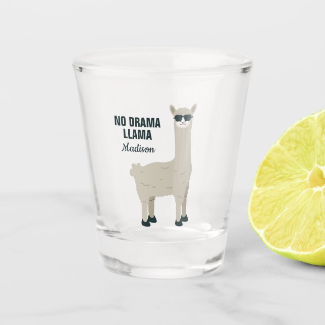 Verre A Shot Nom personnalisé Cool Llama shotglass (Devant)