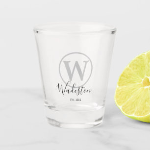 Verre A Shot Nom personnalisé et monogramme établi Conception