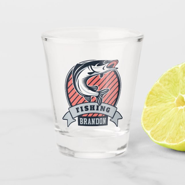 Verre A Shot Nom personnalisé Fisher shotglass (Devant)