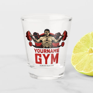 Verre A Shot NOM personnalisé Fitness Accueil GYM Poids Lifting
