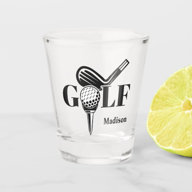 Verre A Shot Nom personnalisé Golf (Devant)