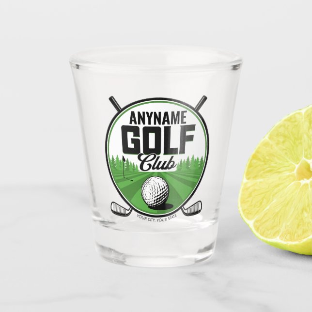 Verre A Shot NOM personnalisé Golfing Pro Golf Club Player (Devant)