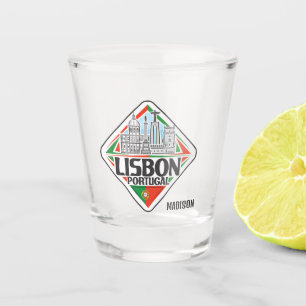 Verre A Shot Nom personnalisé Lisbonne Portugal