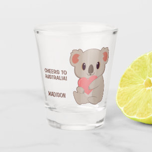 Verre A Shot Nom personnalisé Love Koala