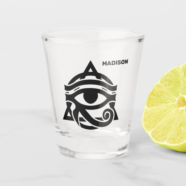Verre A Shot Nom personnalisé OEil de Horus (Devant)