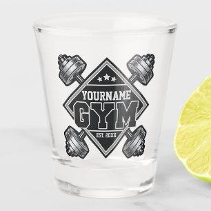 Verre A Shot Nom personnalisé Poids Accueil Crossfit Gym