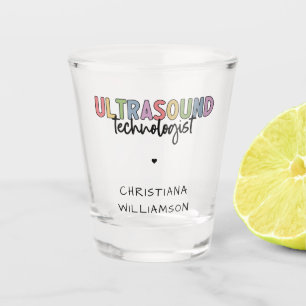 Verre A Shot Nom personnalisé Ultrasound Technologist Cadeaux