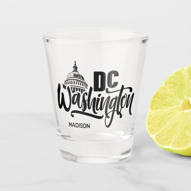 Verre A Shot Nom personnalisé Washington DC (Devant)