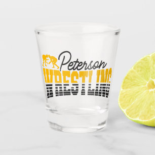 Verre A Shot NOM personnalisé Wrestling School Team Wrestler